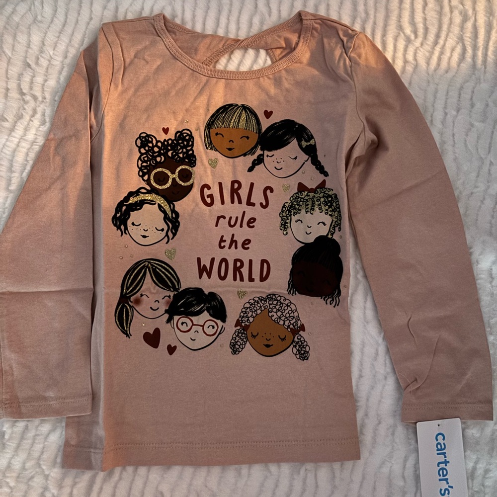 Long sleeve shirt, kids friendly design. Perfect for a toddler size 4T